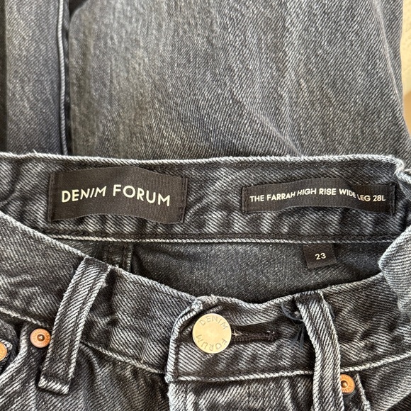 Denim Forum Women's Wide Leg Jeans - Picture 2 of 3